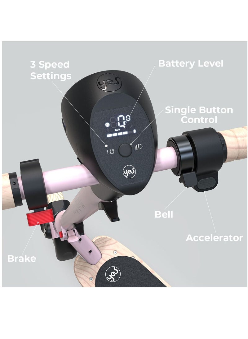 Yvolution YES Electric Scooter, Kick Scooter with 350W Motor and LED Display, Max Speed 25 kmh, 8.5