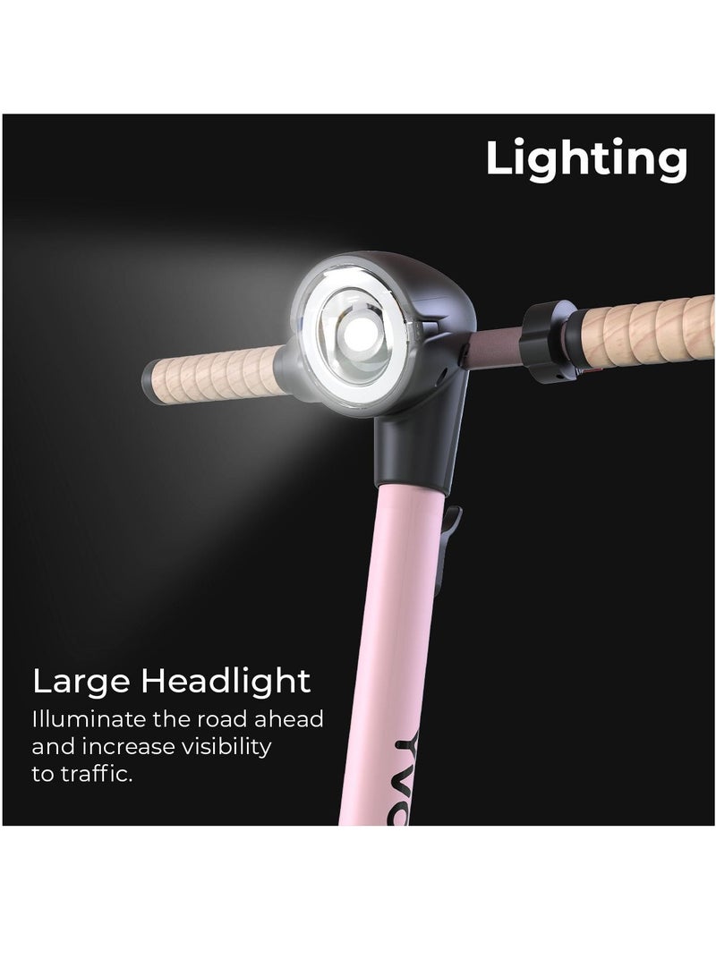 Yvolution YES Electric Scooter, Kick Scooter with 350W Motor and LED Display, Max Speed 25 kmh, 8.5