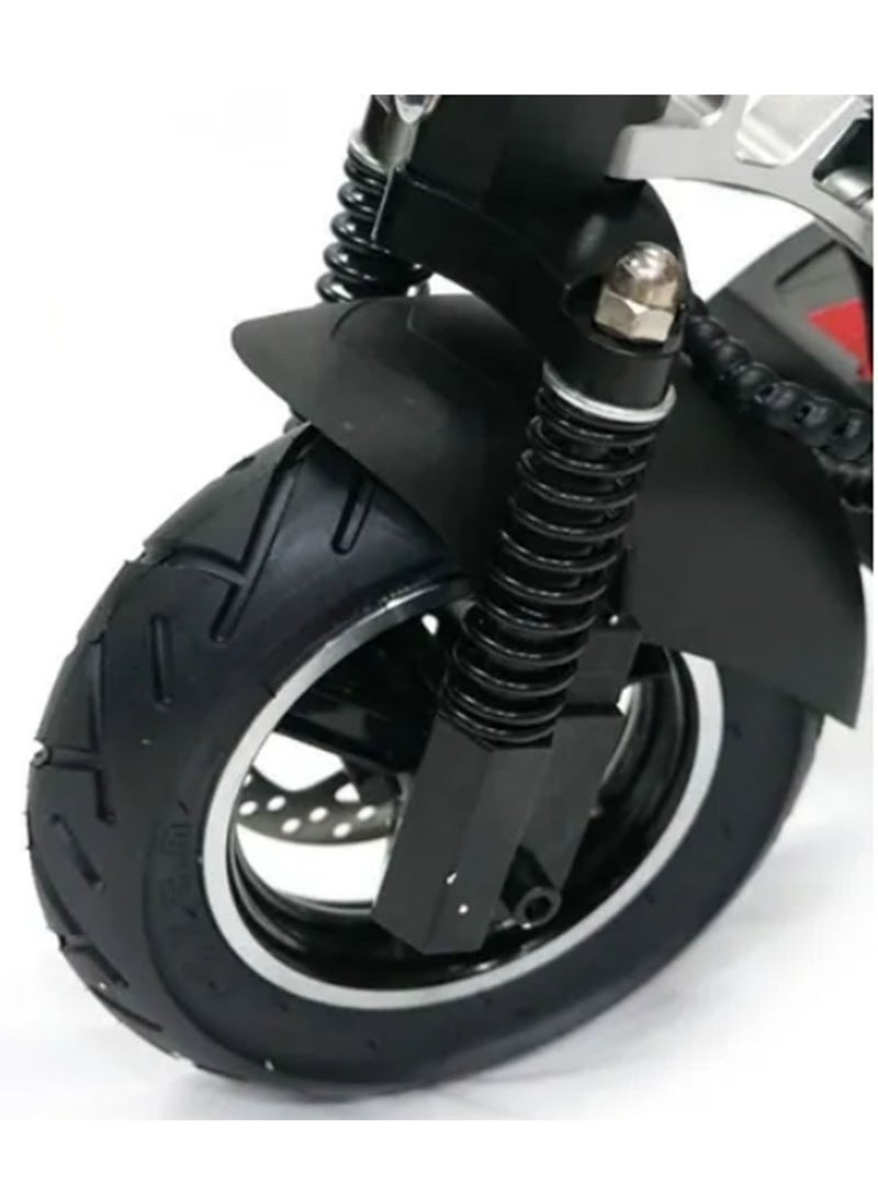 48V 13Ah Foldable Electric Scooter 10.5 Inch Off-Road Tires 3 Lights with Remote