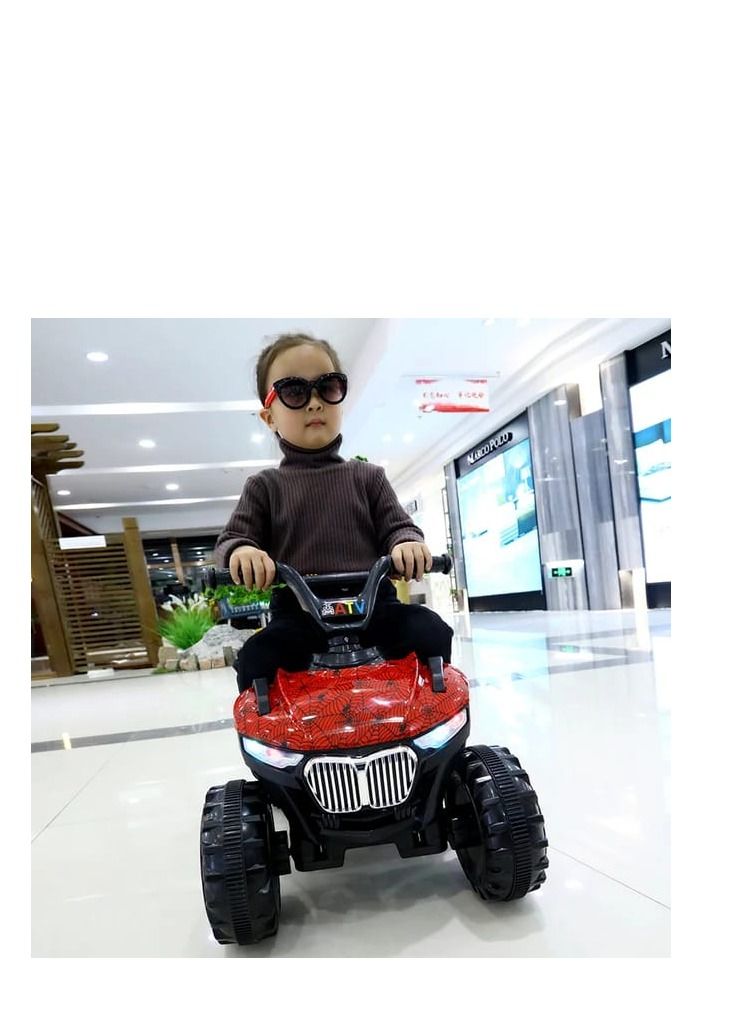 Kids Ride On Cars 4-Wheeler ATV Quad Motorized Cars, 2.2Mph Max Speed, Double Drive Power Electric Truck, Ride On Toys With Led Lights