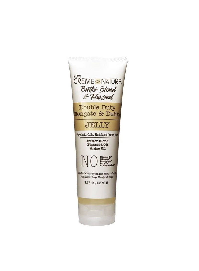 Butter Blend And Flax Seed Detangle Slip Elongate And Define Jelly 8.4 Oz