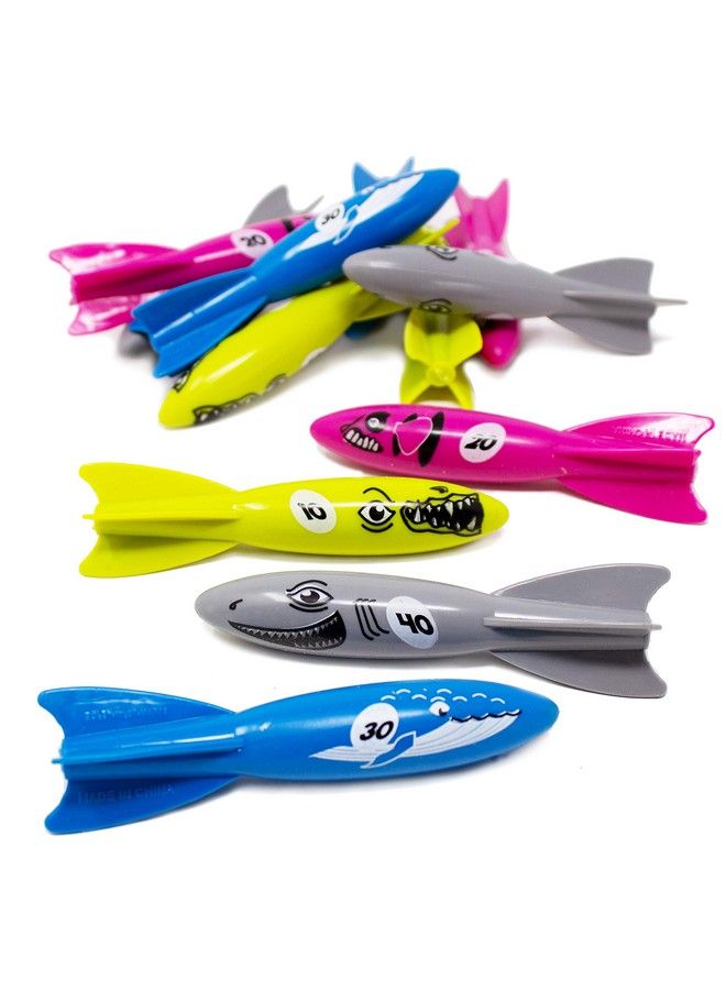 Dive Torpedo Swim Toys 12 Pk Sinking Swimming Pool Toys For Kids Pool Diving Toys & Water Games