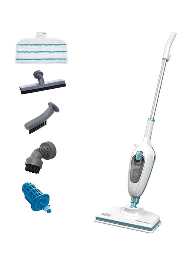 Steam Mop Cleaner with advanced 5 in 1 function and 180° Swivel Steering 1300 W FSMH13E5-B5 White/Blue