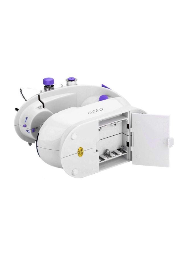 2-Speed Electric Sewing Machine With Light Foot Pedal H16669 White/Purple