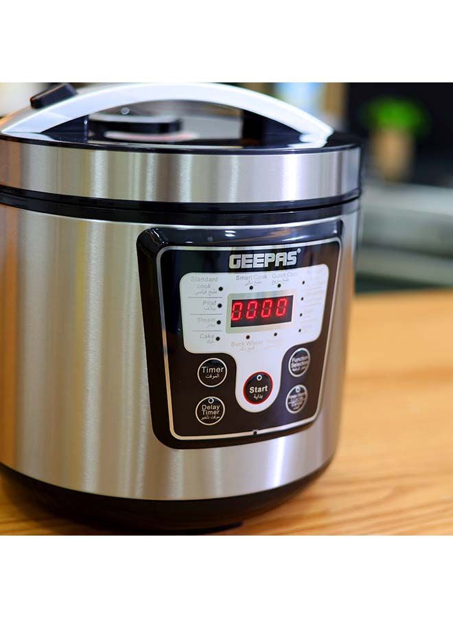 Digital Multi Cooker With 12 Multi Cooking Program Including LED Display Hard and Quality Non-Stick Inner Pot Digital control 1.8 L 700 W GMC35031 Silver/Black
