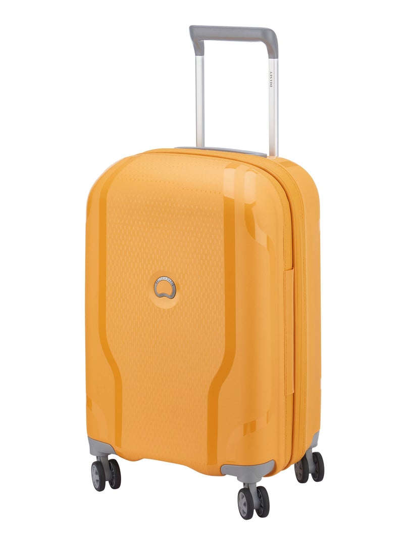 Delsey Clavel 55cm Hardcase 4 Double Wheel Expandable Cabin Luggage Trolley Yellow - 00384580105