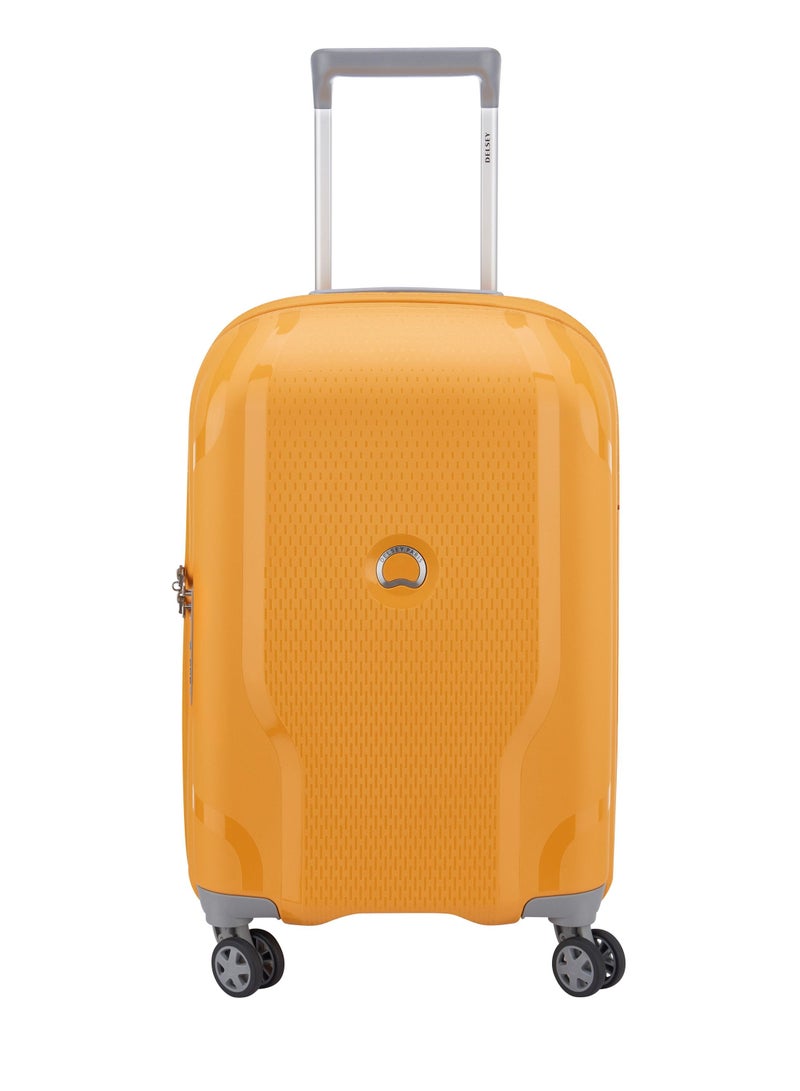 Delsey Clavel 55cm Hardcase 4 Double Wheel Expandable Cabin Luggage Trolley Yellow - 00384580105