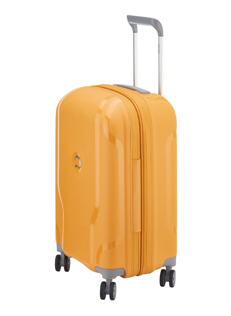 Delsey Clavel 55cm Hardcase 4 Double Wheel Expandable Cabin Luggage Trolley Yellow - 00384580105