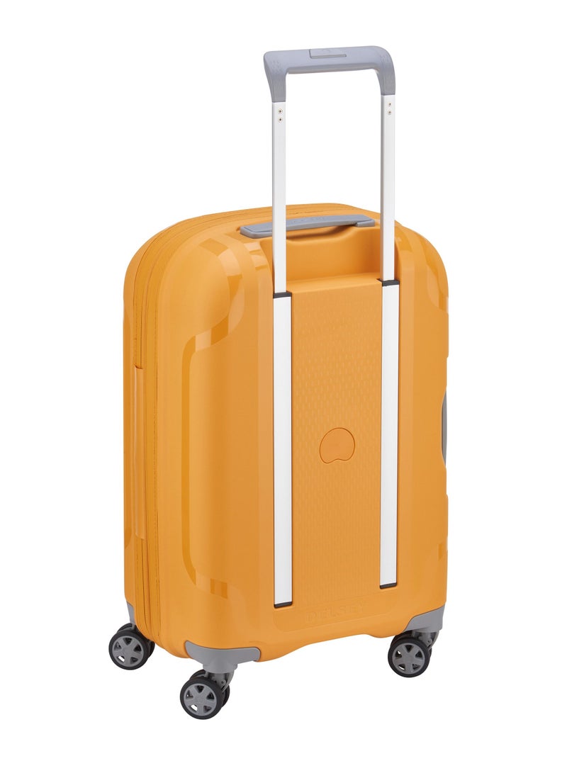 Delsey Clavel 55cm Hardcase 4 Double Wheel Expandable Cabin Luggage Trolley Yellow - 00384580105