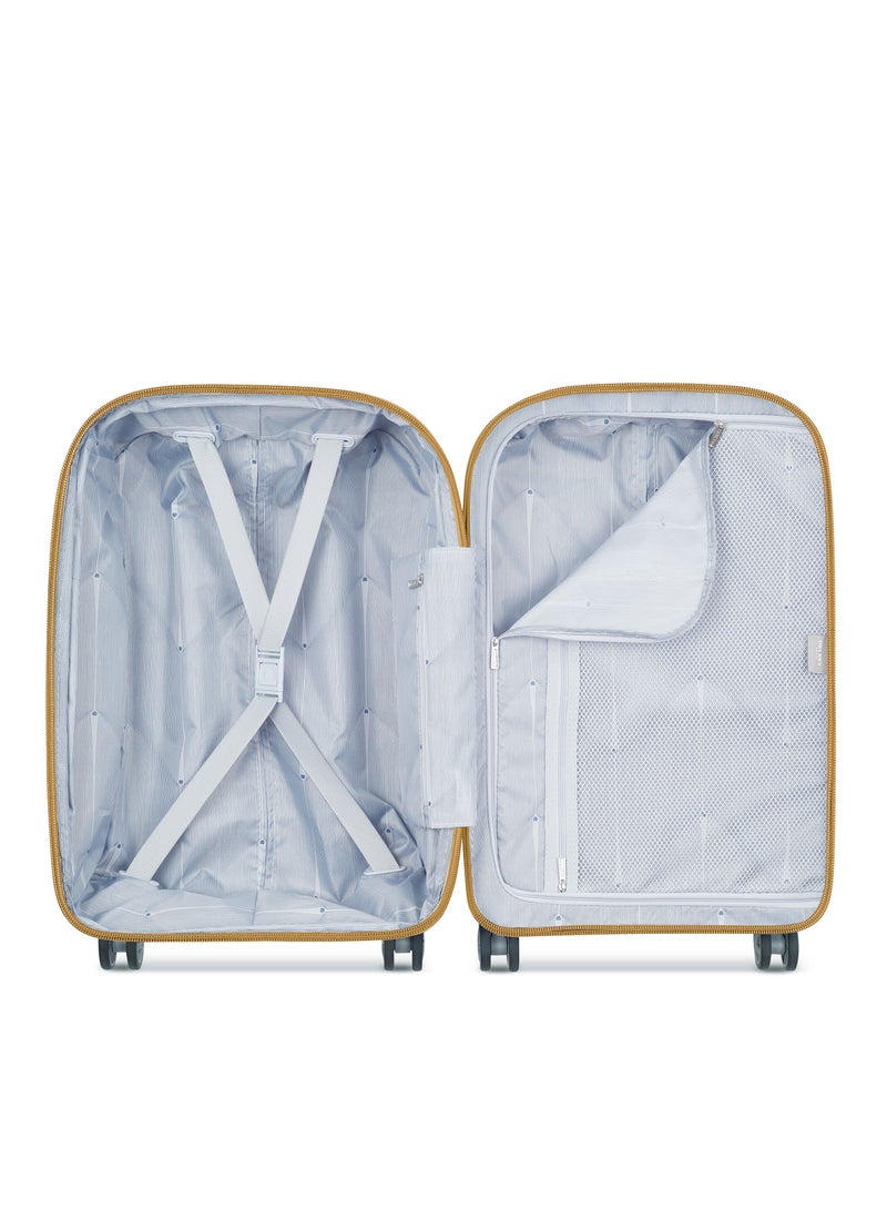 Delsey Clavel 55cm Hardcase 4 Double Wheel Expandable Cabin Luggage Trolley Yellow - 00384580105