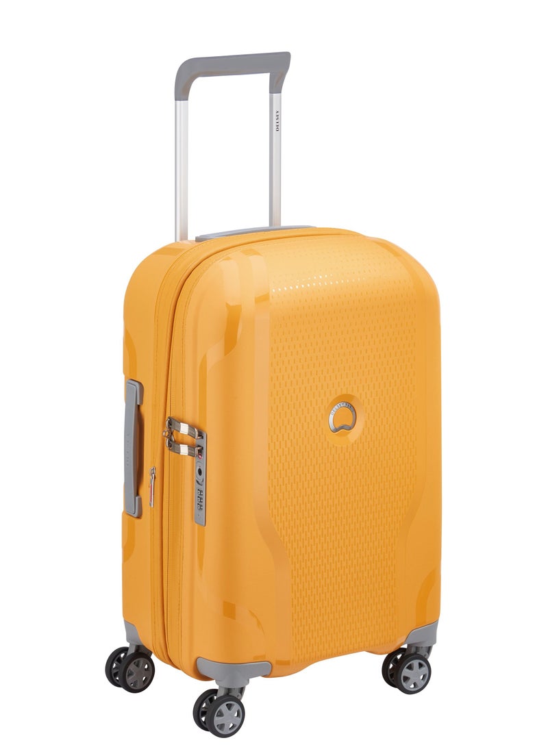 Delsey Clavel 55cm Hardcase 4 Double Wheel Expandable Cabin Luggage Trolley Yellow - 00384580105