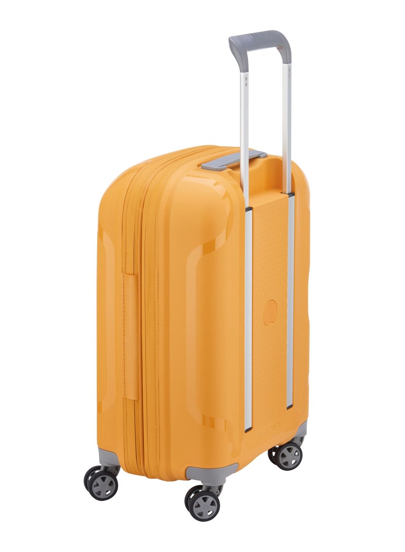 Delsey Clavel 55cm Hardcase 4 Double Wheel Expandable Cabin Luggage Trolley Yellow - 00384580105