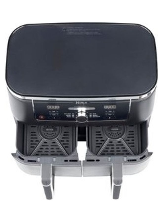 Foodi MAX Dual Zone Digital Air Fryer, 2 Drawers, 9.5L, 6-In-1, Uses No Oil, Air Fry, Max Crisp, Roast, Bake, Reheat, Dehydrate, Cook 8 Portions, Non-Stick Dishwasher Safe Baskets, B 9.5 L 2470 W AF400ME/AF400EU Black