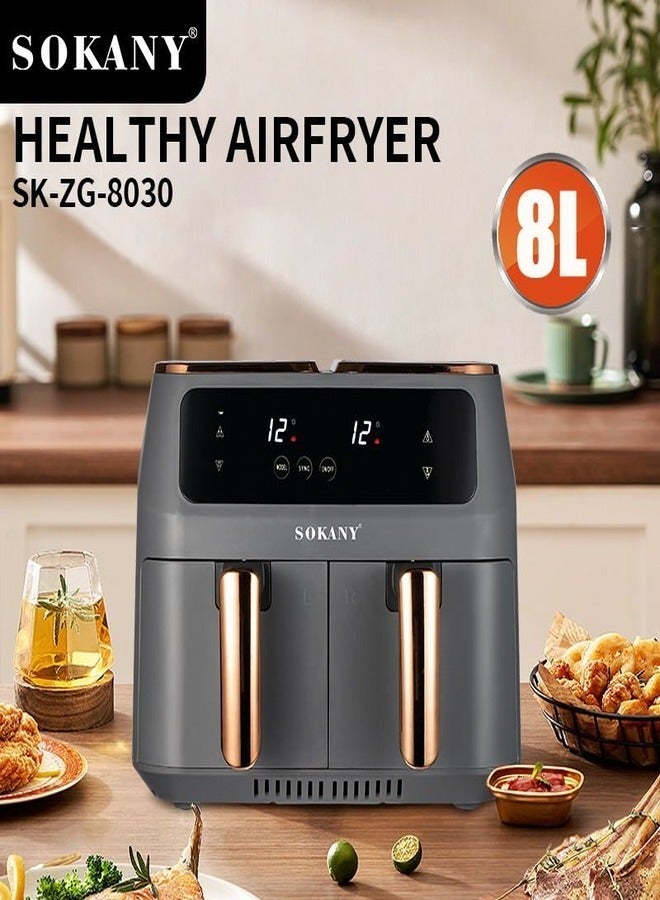 Air Fryer Electric 8 Liters Hot Oven Oilless Cooker LCD Digital Touch Screen 2800W