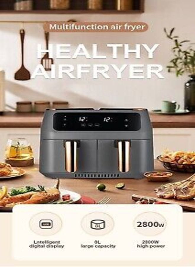 Air Fryer Electric 8 Liters Hot Oven Oilless Cooker LCD Digital Touch Screen 2800W