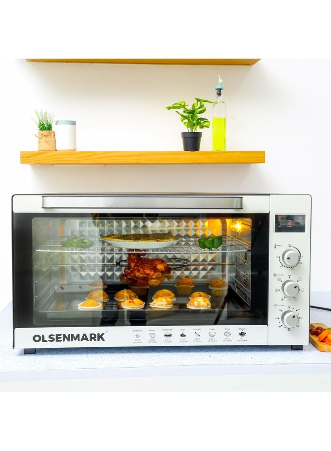 Electric Oven with Rotisserie Heating, Convection, Inner Lamp 150.0 L 2800.0 W OMO7004 Multi color