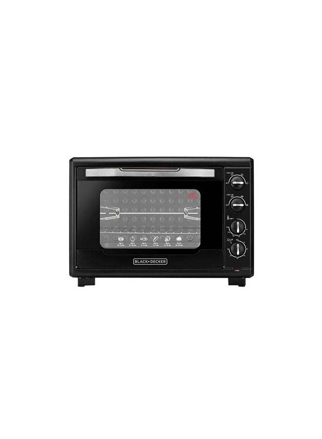 Toaster Oven with Double Grill,  90-230° Temp Control, Double Glass Door, Stainless Steel Interior, Multiple Accessories for Baking & Broiling, 55 L 2000 W TRO55RDG-B5 Black