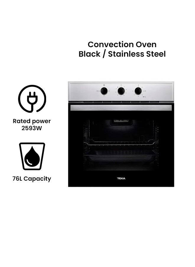 HBB 535 60cm Conventional Oven With HydroClean cleaning system 76.0 L 2593.0 W 41560040 Black / Stainless Steel