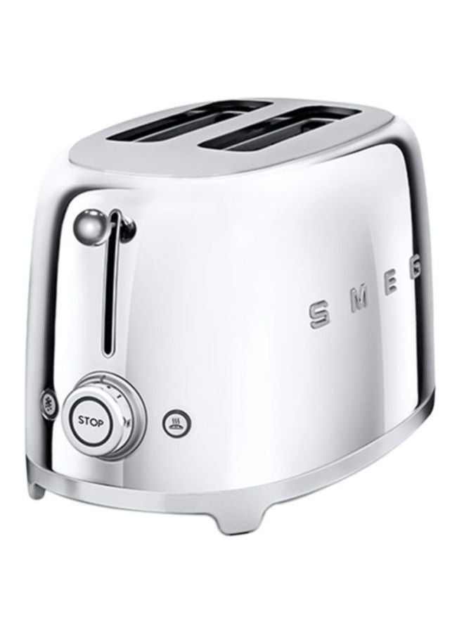 50's Retro Style Aesthetic 2-Slice Toaster 950W 1035.0 W TSF01SSUK White