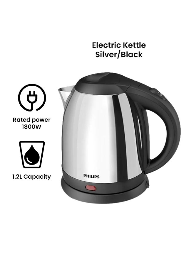 Electric Kettle 1.2 L 1800 W HD9303 Silver/Black