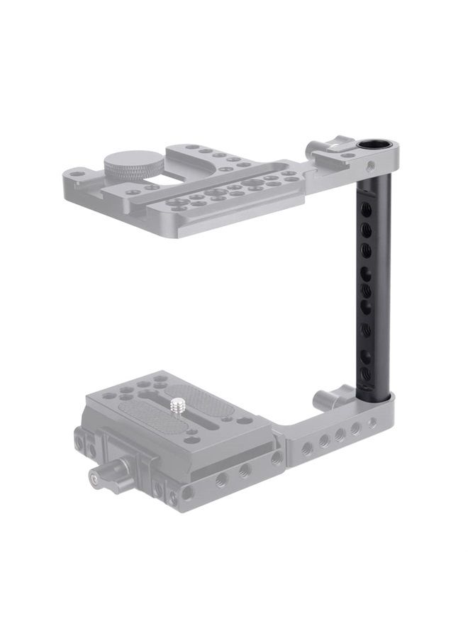 5 Inch 15mm Rod Aluminum Alloy Cheese Rod with 1/4 3/8 Locating Holes Applicable for DSLR 15mm Rod Rail System - 544