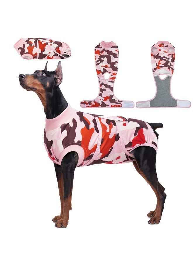 Dog Surgery Recovery Suit, Professional Dog Recovery Suit Dog Surgical Recovery Suit Female Male, Anti-Licking Neutered Spay Onesie for Small Medium Large Dogs Puppy E-Collar &Cone Alternative