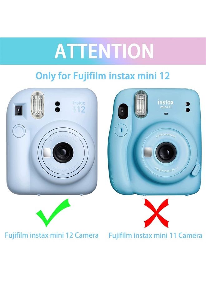 Silicon Protective Cover Suitable for Fujifilm Instax Mini 12 Camera with Shoulder Strap(Colorful,Case Only)