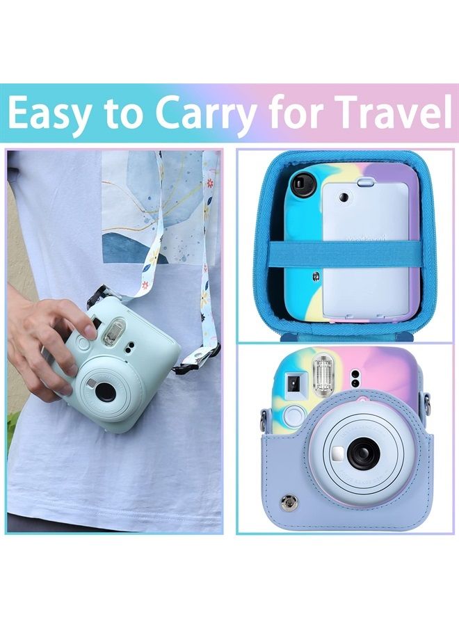 Silicon Protective Cover Suitable for Fujifilm Instax Mini 12 Camera with Shoulder Strap(Colorful,Case Only)