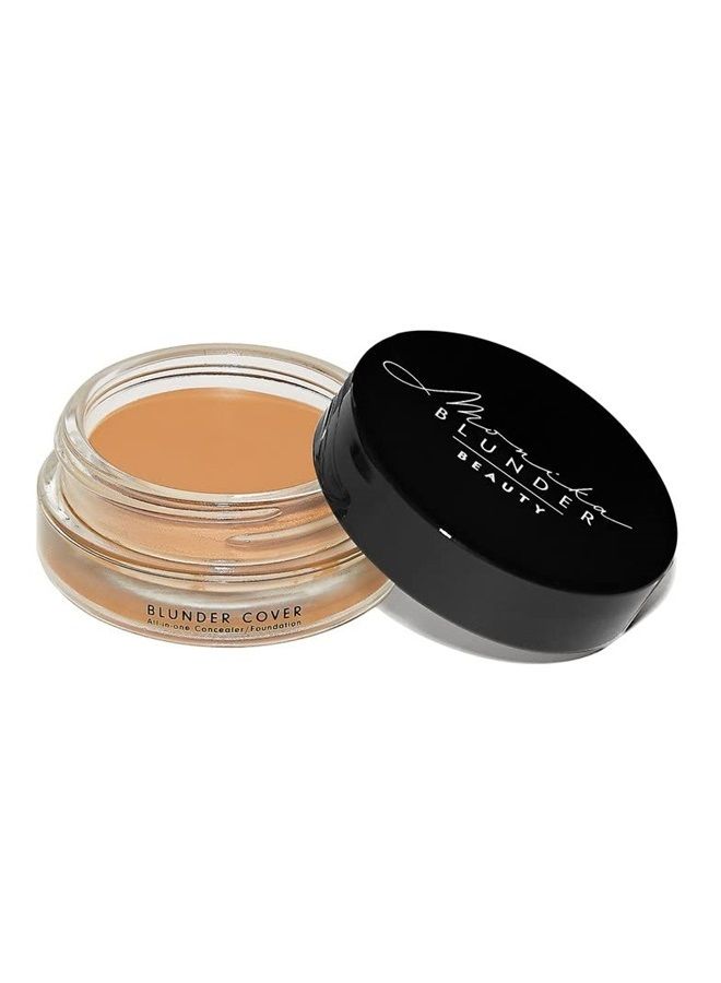 Blunder Cover Foundation/Concealer - Shade: 5 - Fünf - Medium/Deep, Warm Golden Undertones | Clean Beauty, All-In-One, Cruelty-Free, Fragrance-Free, Vegan | Monika Blunder Beauty