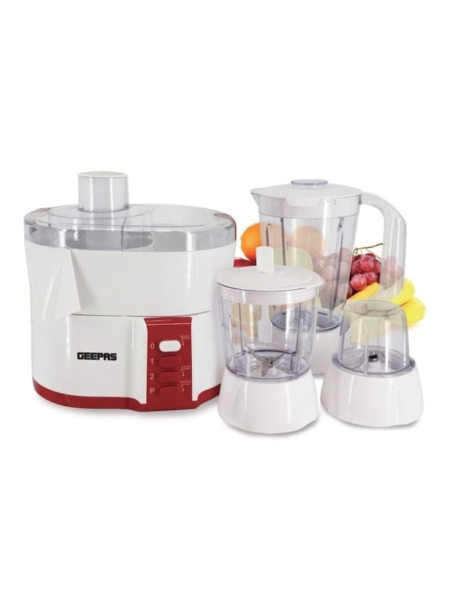 Countertop 4-In-1 Food Processor 600.0 W GSB9890 White/Red/Clear