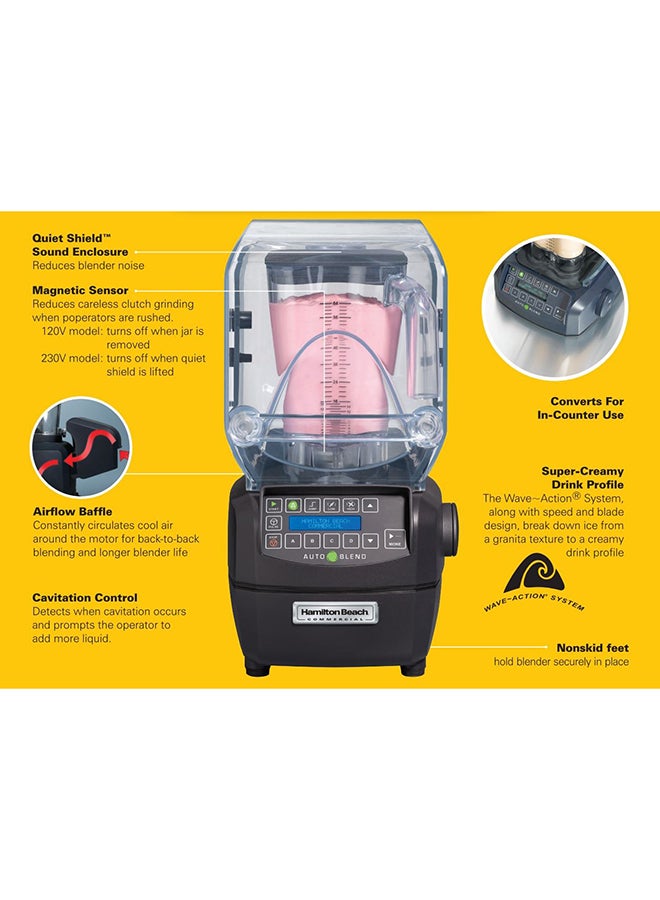 Summit Electric Blender 1.8L 850W 1.8 L 880 W HBH850 Black/Clear