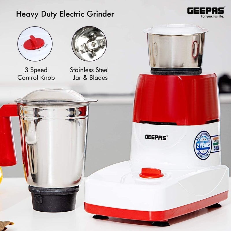 2-In-1 Countertop Blender 550W 550.0 W GSB5456 White/Red/Silver