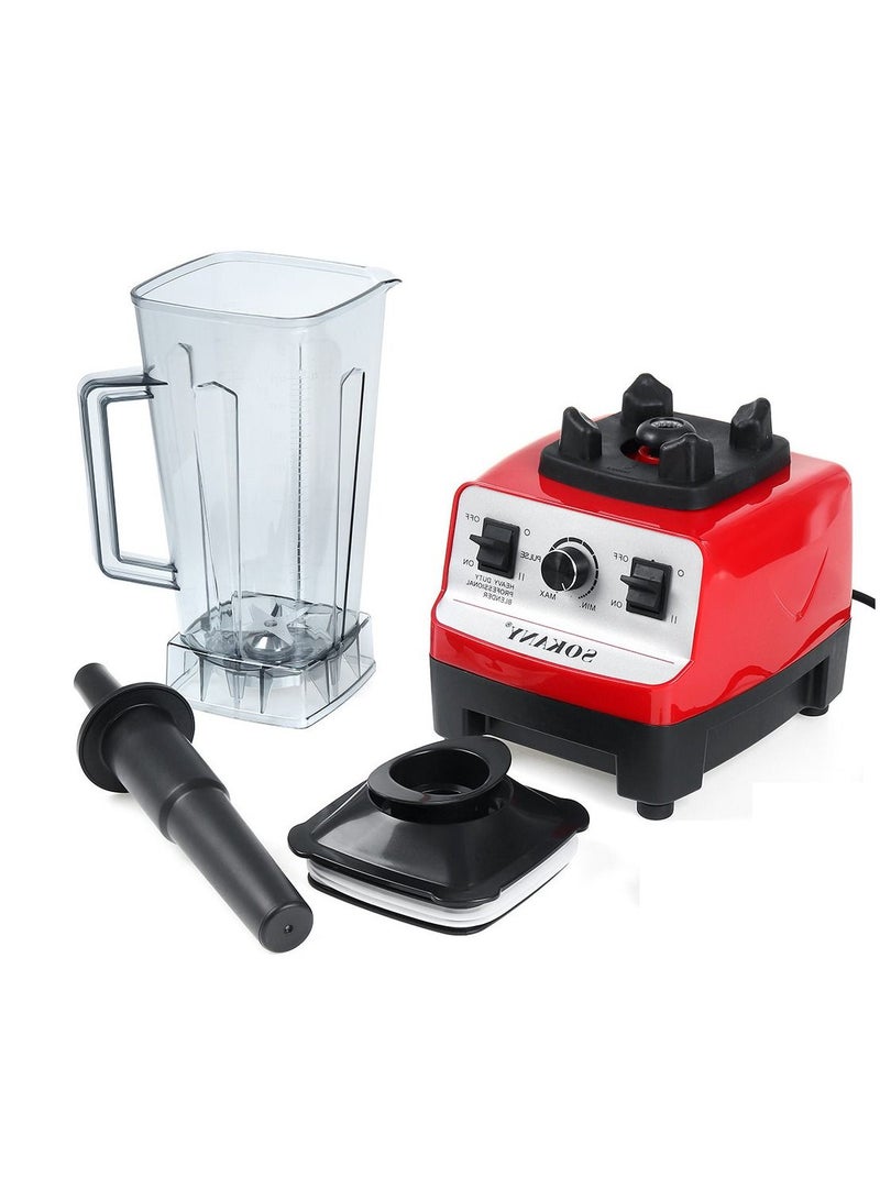 Multifunctional Countertop Blenders Ice Shaver Food Grinder 2L 4500W SK-444 Black Red