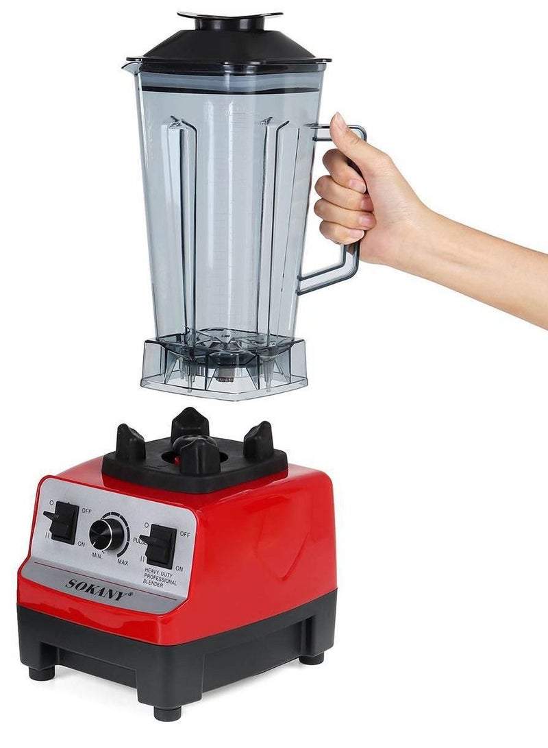 Multifunctional Countertop Blenders Ice Shaver Food Grinder 2L 4500W SK-444 Black Red
