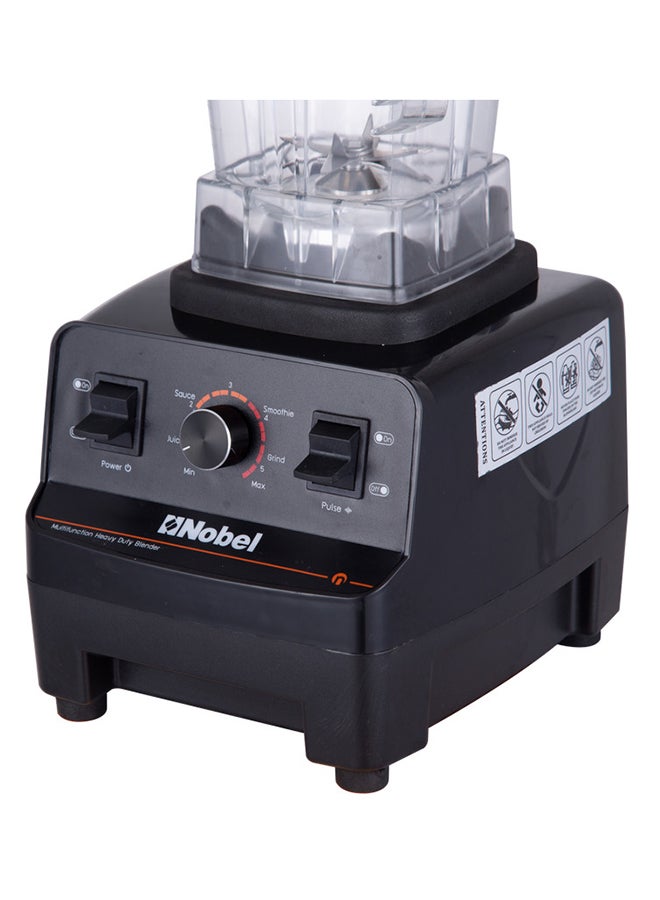Commercial Blender with 2 Litre Unbreakable Jar, Stepless Speed Control & 6pcs Ice Crushing Cutting Blades with Over Heat Protection 2 L 1350 W NB550COM Black