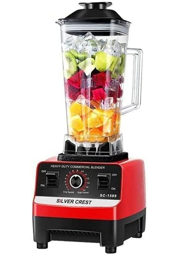 High Speed Countertop Blender With Pure Copper Motor, 6 Sharp Stainless Steel Blades with single Jar