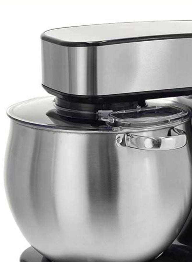 Geepas Kitchen Machine | 6 Level Mixing Speed Control, 12L Stainless Steel Bowl with Handles & Transparent Anti-Splash Lid | LED Power Indicator | 2000W Powerful Motor 12 L 2000 kW GSM43042 Silver