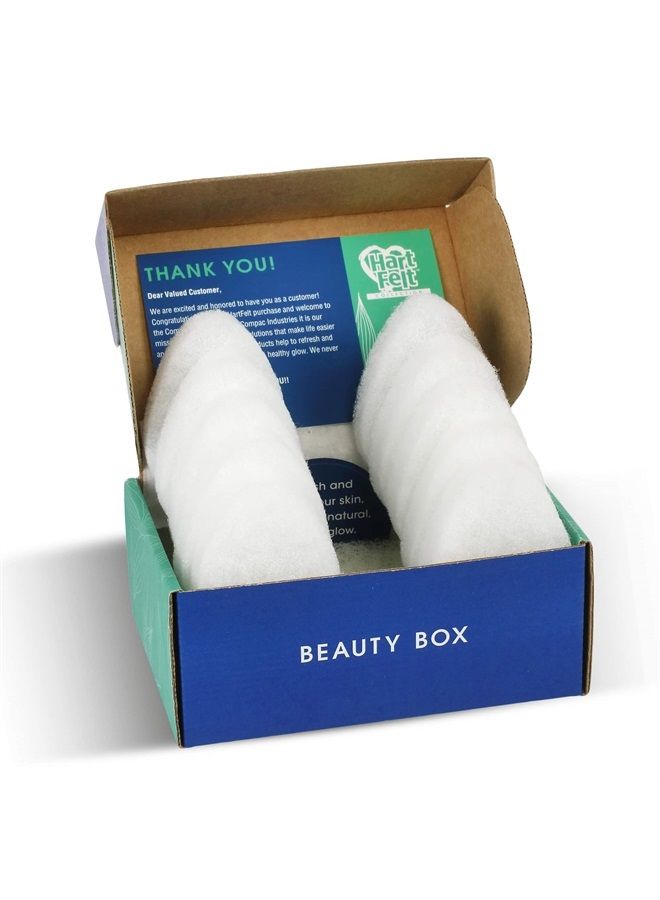 FacialExfoliation Beauty Box with Face Scrub Super Soft Exfoliating Bath Sponge Set, Gentle Skin Exfoliator & Dead Skin Remover, Shower Sponges for Women & Men, Shower Scrubber Gift Box, 10pk