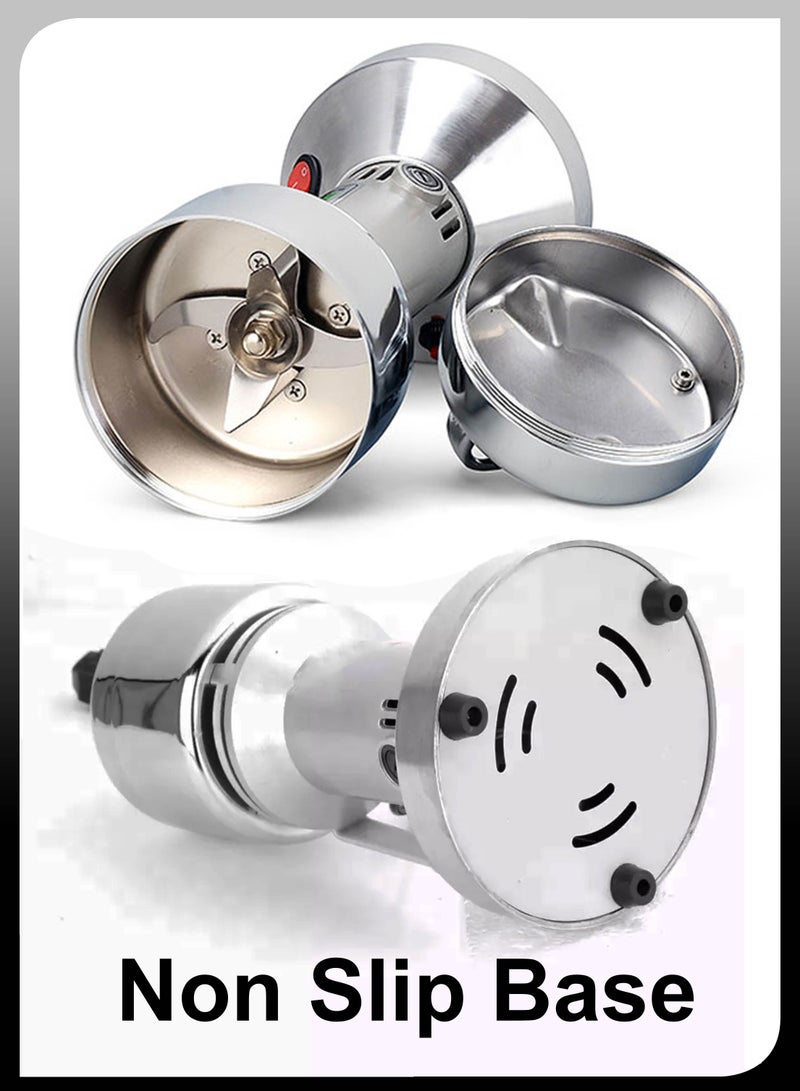 Electric 200 Grams Grain Mill Powder Cereal Spice Superfine Dry Grinder Herb Flour Crusher Commercial Coffee Pulveriser Grain Household Portable Grinding Machine