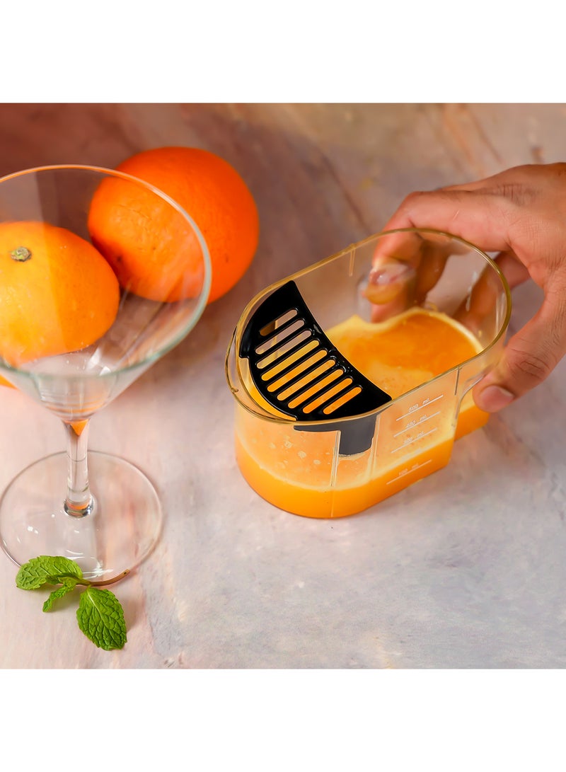 Double Squeezer Citrus Juicer | Electric Lemon Orange Fresh Juicers, With Anti-Drip Valve Citrus Fruits Squeezer, Quiet Motor BPA-Free, Updated Blades, Portable & Widely Application 90 W GCJ5347 Red/Clear/Black