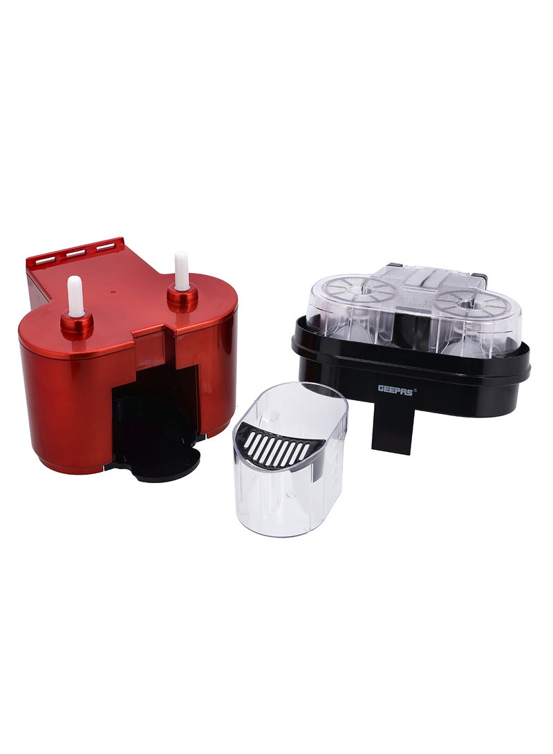 Double Squeezer Citrus Juicer | Electric Lemon Orange Fresh Juicers, With Anti-Drip Valve Citrus Fruits Squeezer, Quiet Motor BPA-Free, Updated Blades, Portable & Widely Application 90 W GCJ5347 Red/Clear/Black