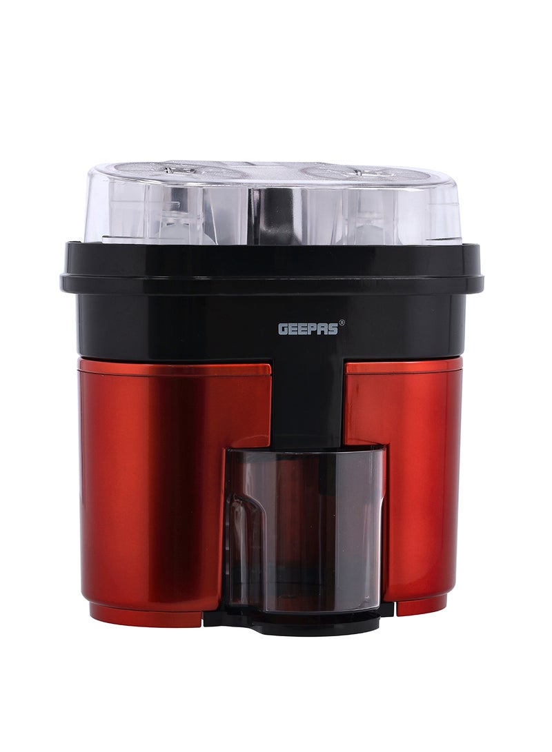 Double Squeezer Citrus Juicer | Electric Lemon Orange Fresh Juicers, With Anti-Drip Valve Citrus Fruits Squeezer, Quiet Motor BPA-Free, Updated Blades, Portable & Widely Application 90 W GCJ5347 Red/Clear/Black