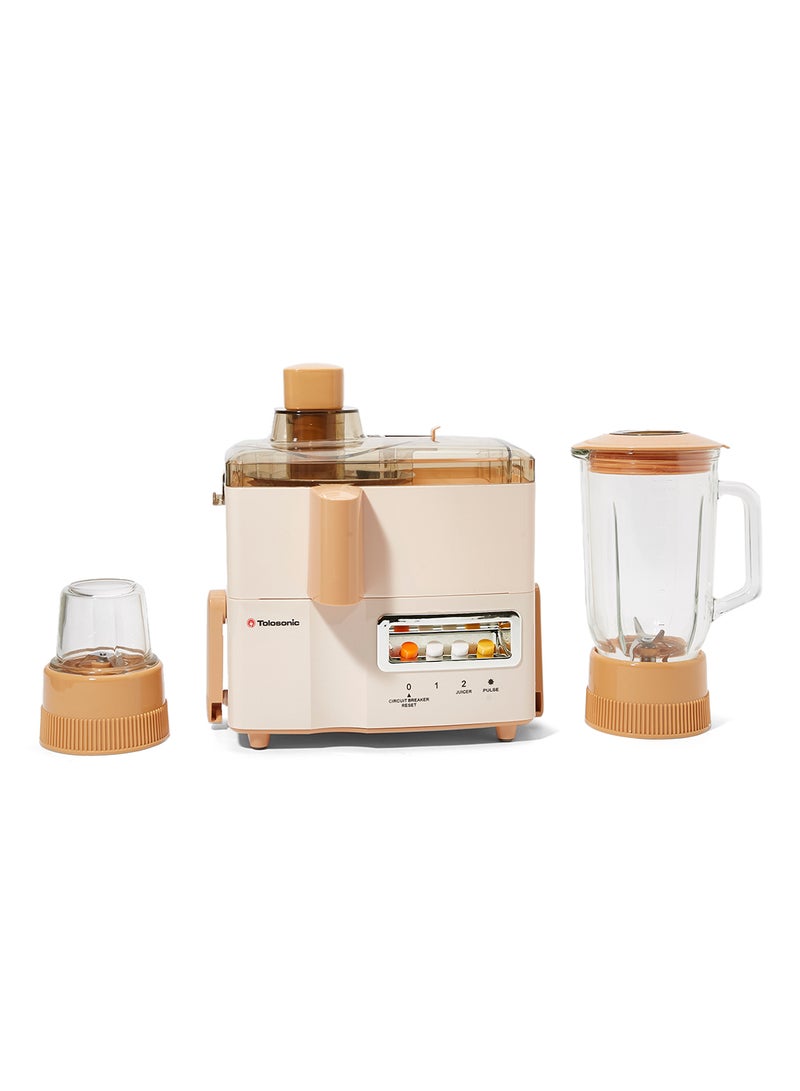 3-In-1 Juicer And Blender 1.25 L 500 W TS-JB176PS3 Pink/Brown