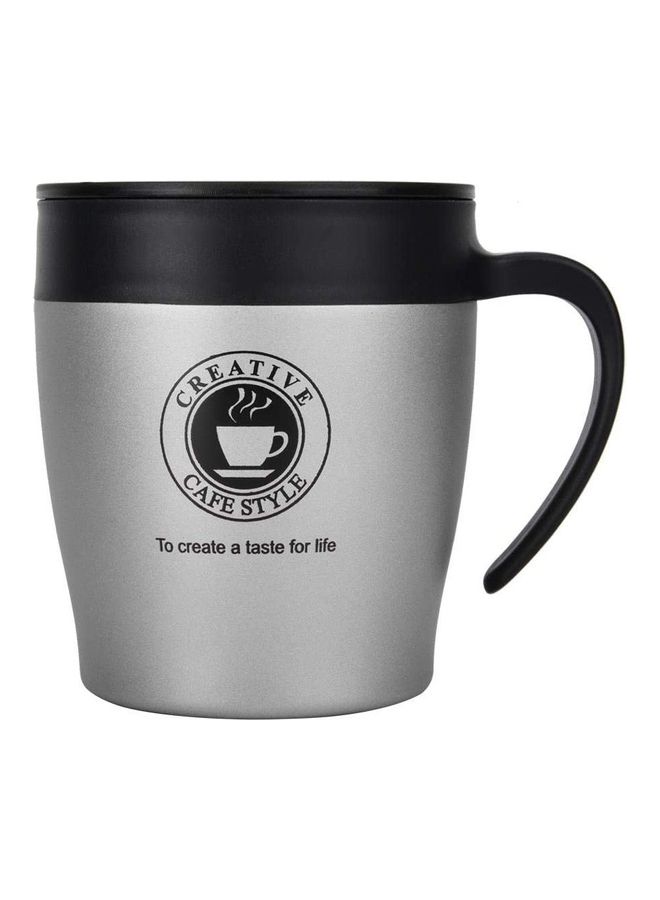 Stainless Steel Insulated Coffee Mug Black/Silver