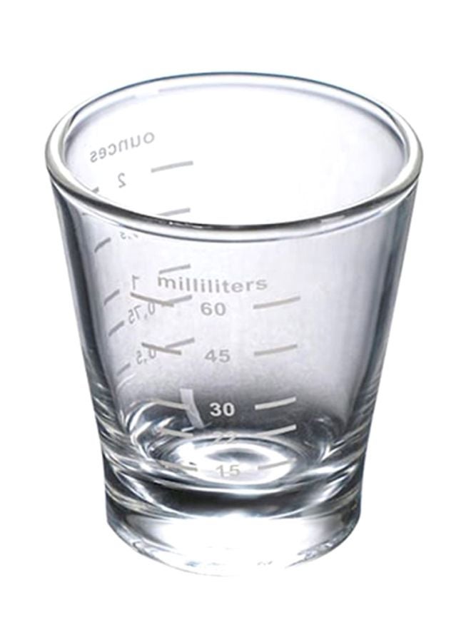 2-Piece Coffee Cup Set Clear 6x6.8centimeter