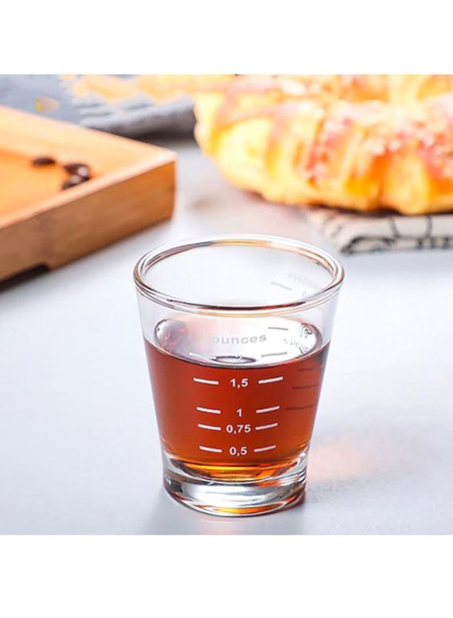 2-Piece Coffee Cup Set Clear 6x6.8centimeter