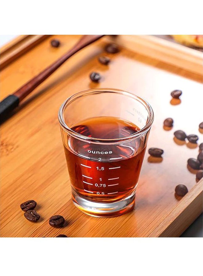 2-Piece Coffee Cup Set Clear 6x6.8centimeter