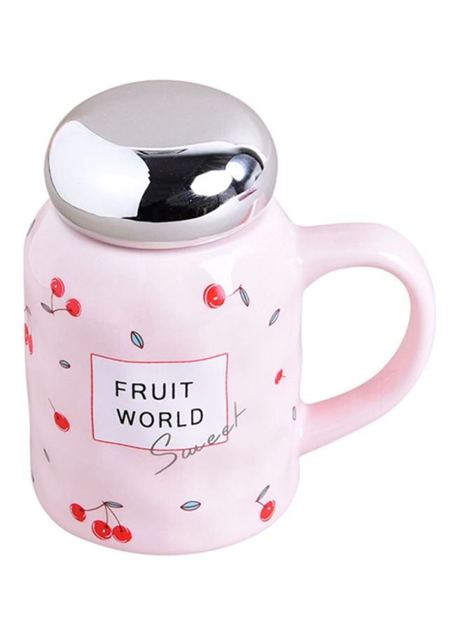 Pineapple Peach Ceramic Mug Pink