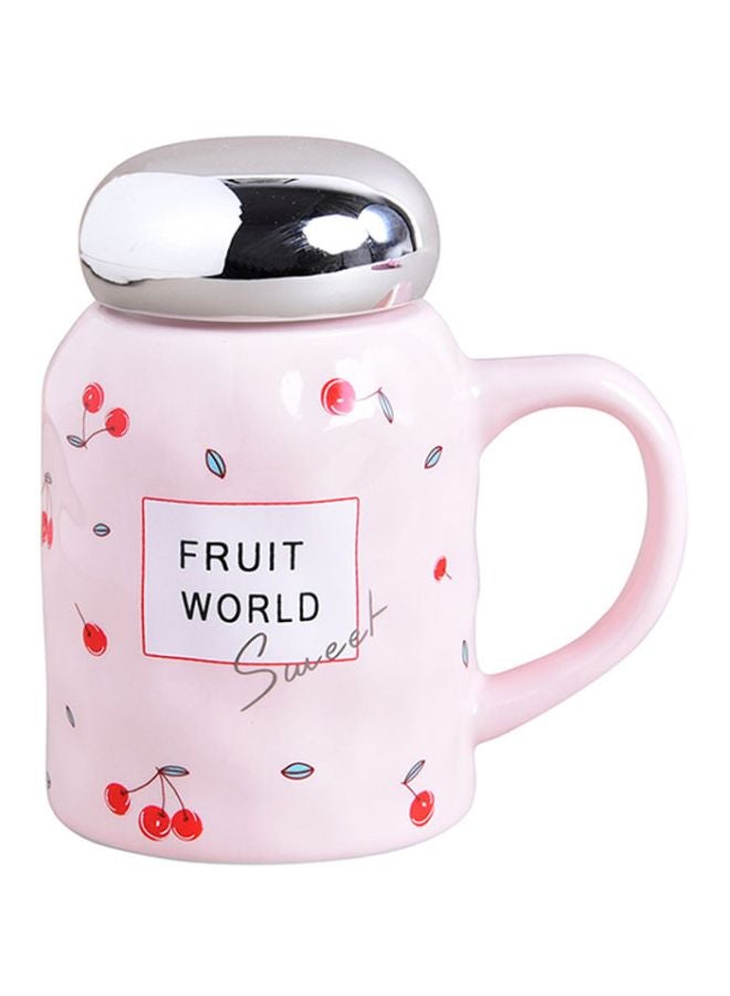 Pineapple Peach Ceramic Mug Pink