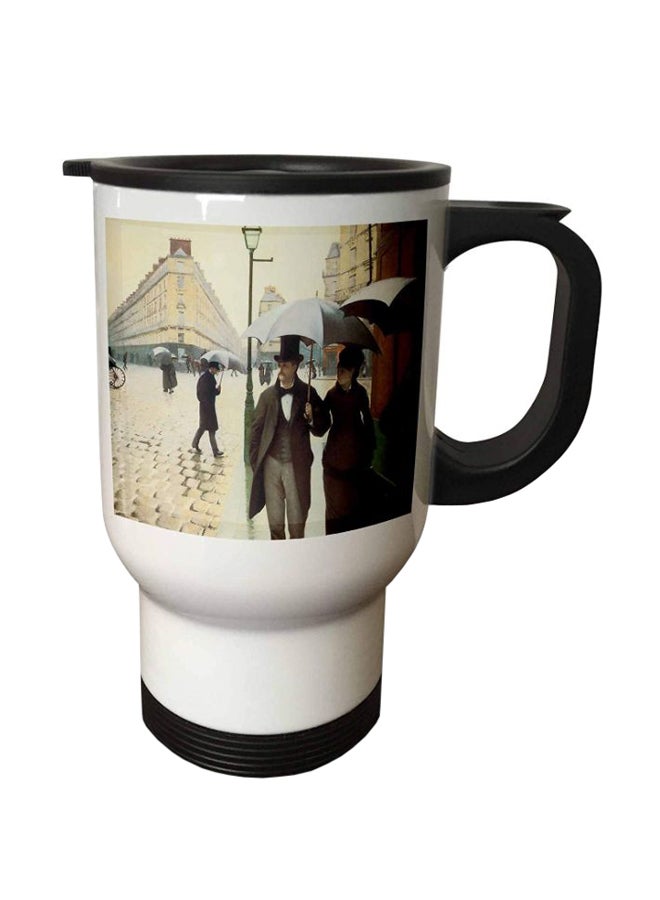 Dalmatian With Football And Helmet A Papillon In Baseball Hat Travel Mug Multicolour